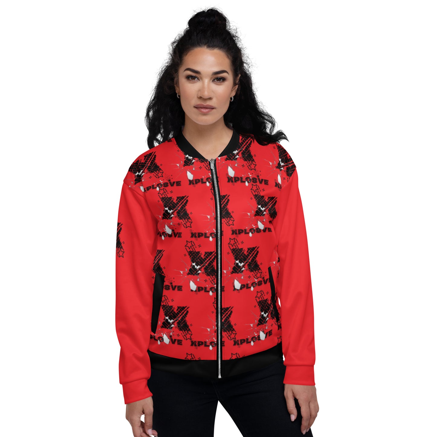 XPLOSIVE Red/Inverse Unisex Bomber Jacket