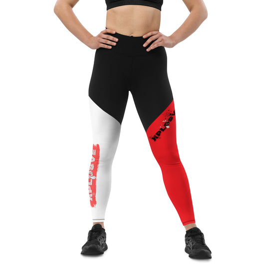 XPLOSIVE R/W/Bl Multi-logo Leggings