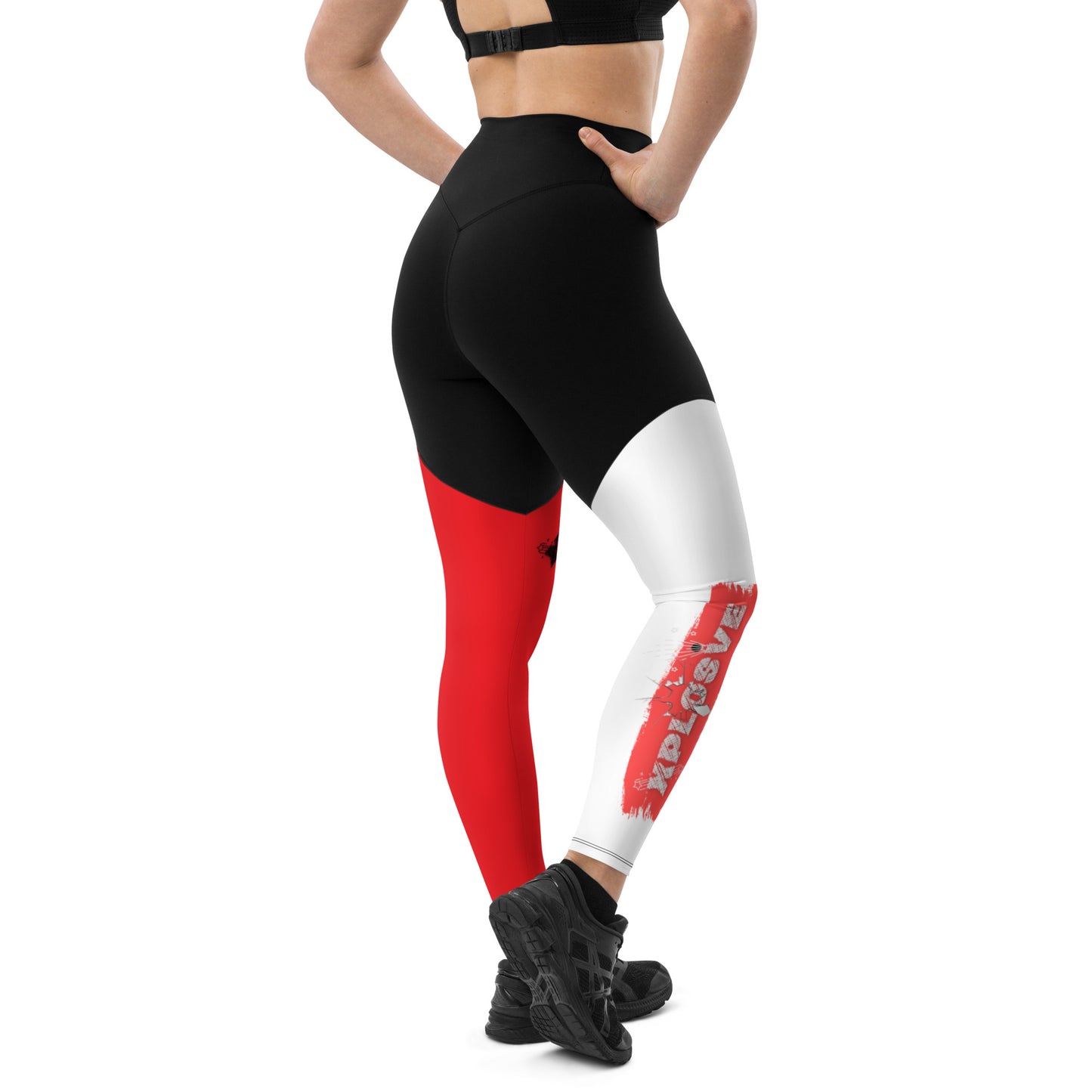 XPLOSIVE R/W/Bl Multi-logo Leggings